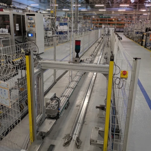 Retour chariot industriel ligne de production